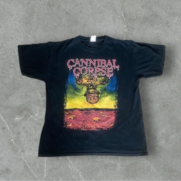 Vintage Cannibal Corpse Shirt Men’s Large Black Y2K Submerged In Boiling Flesh‎